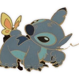 Stitch Butterfly Bambi Pose Disney Auction Pin RARE
